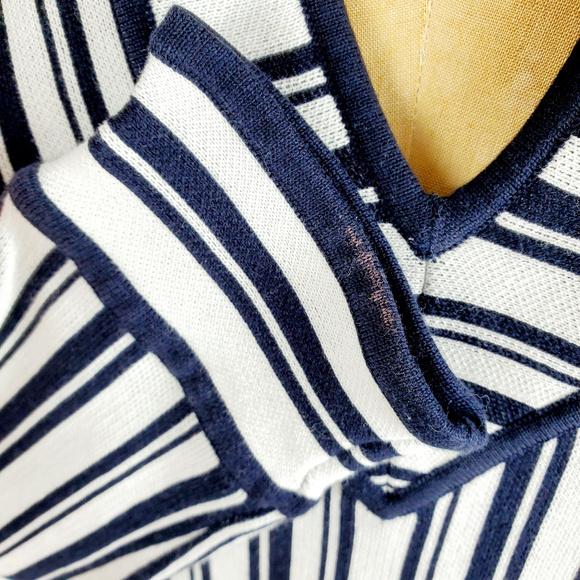 Tory Burch Striped Long Sleeve Cotton Top - Picture 5 of 8